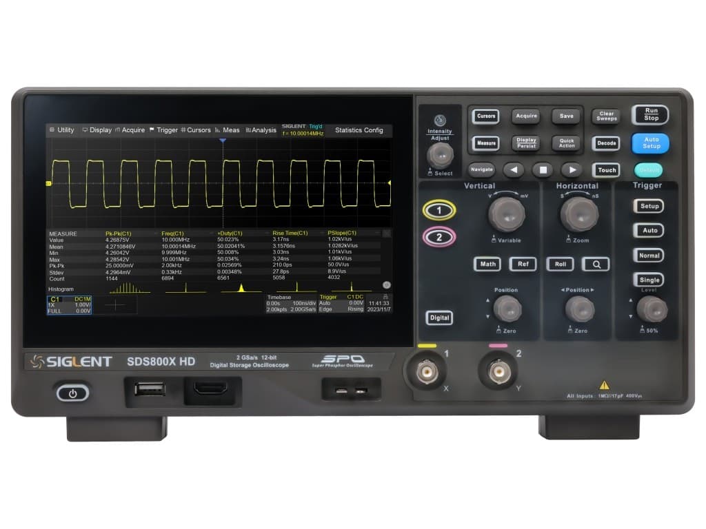 Siglent SDS802X HD - Mixed Signal Oscilloscope (2 Channel / 70 MHz)