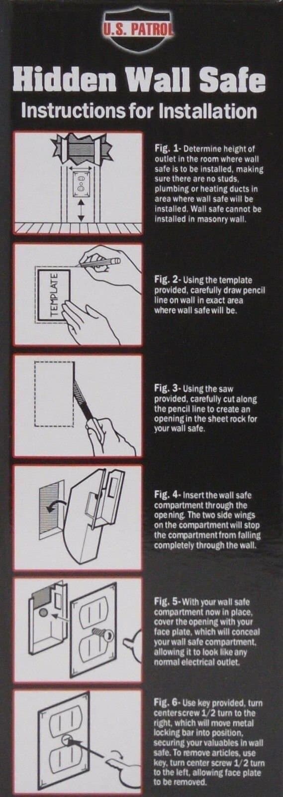 Hidden Wall Safe Security Electrical Outlet Keys Vault Secret Hide Valuables NEW 5