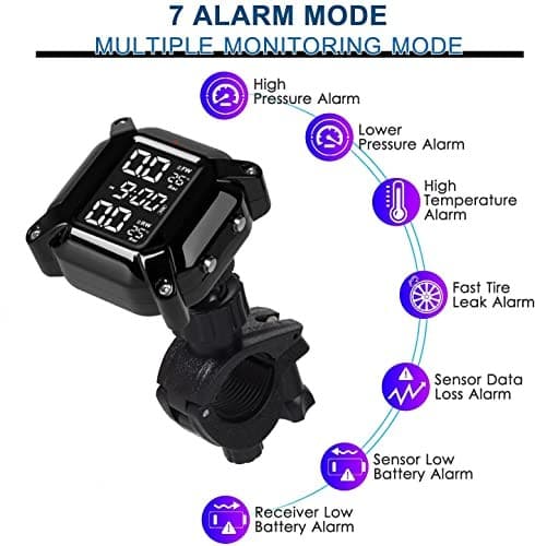 Motorcycle TPMS Wireless Tire Pressure Monitoring System, IP67 Waterproof  5