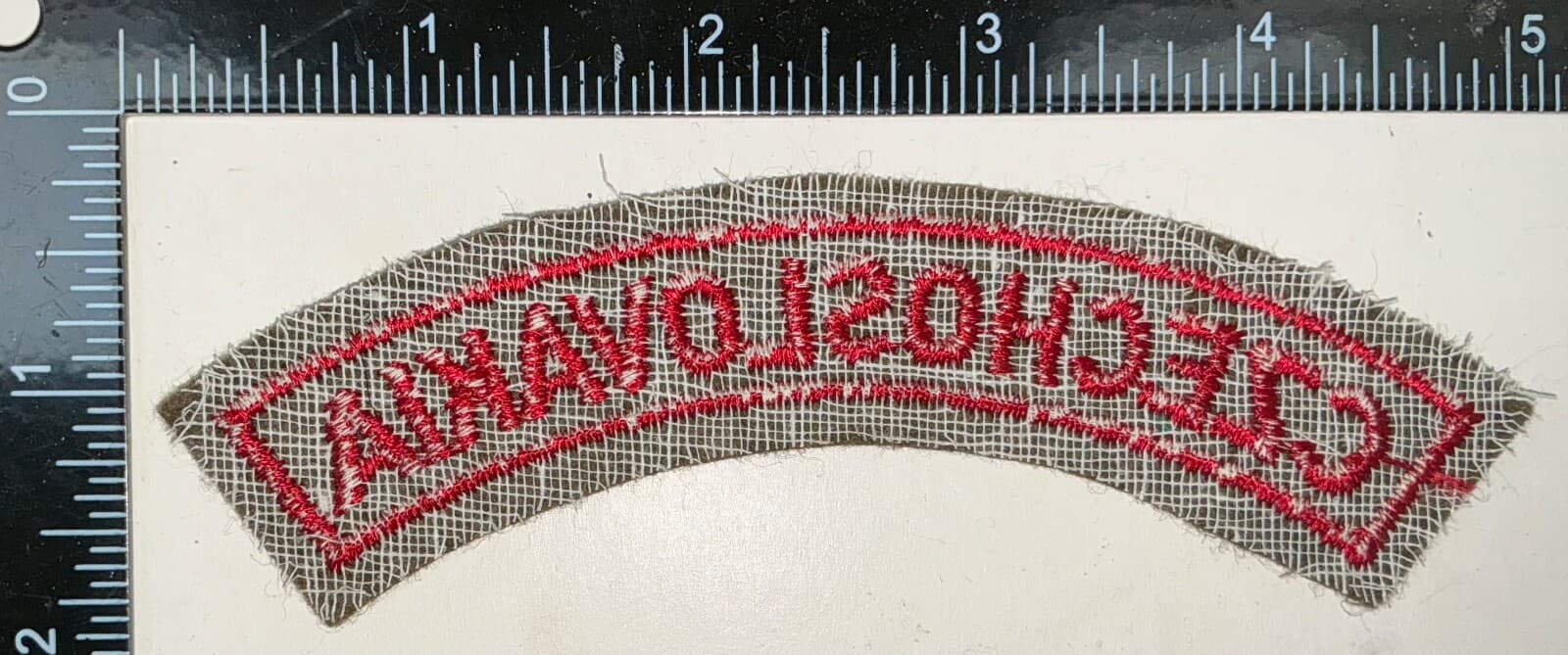 WWII British Army Czechoslovakia Troops Shoulder Title Patch Flash Tab Arc 2