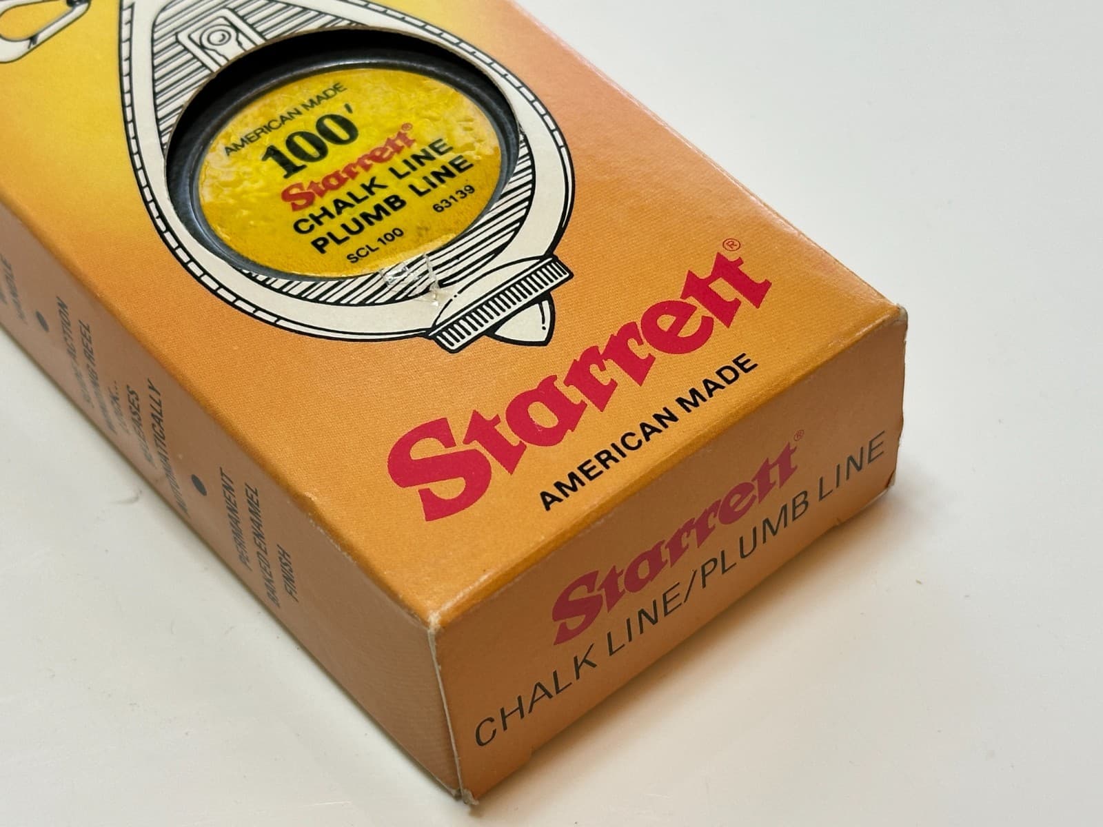 Starrett Tools USA 100' Chalk Plumb Line American Made (SCL100) NEW Old Stock 2