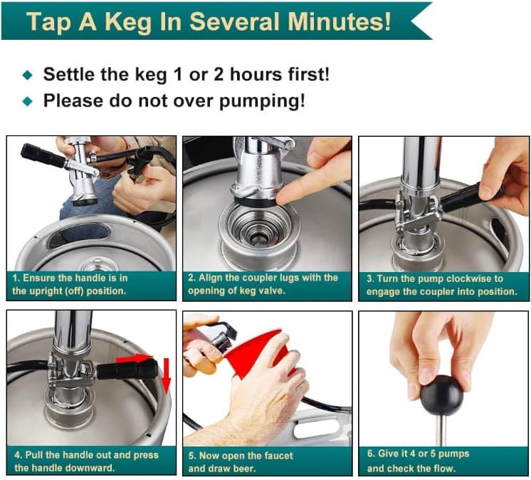 Dispensador de cerveza de barril con grifo para boda fiesta sin fugas New 6