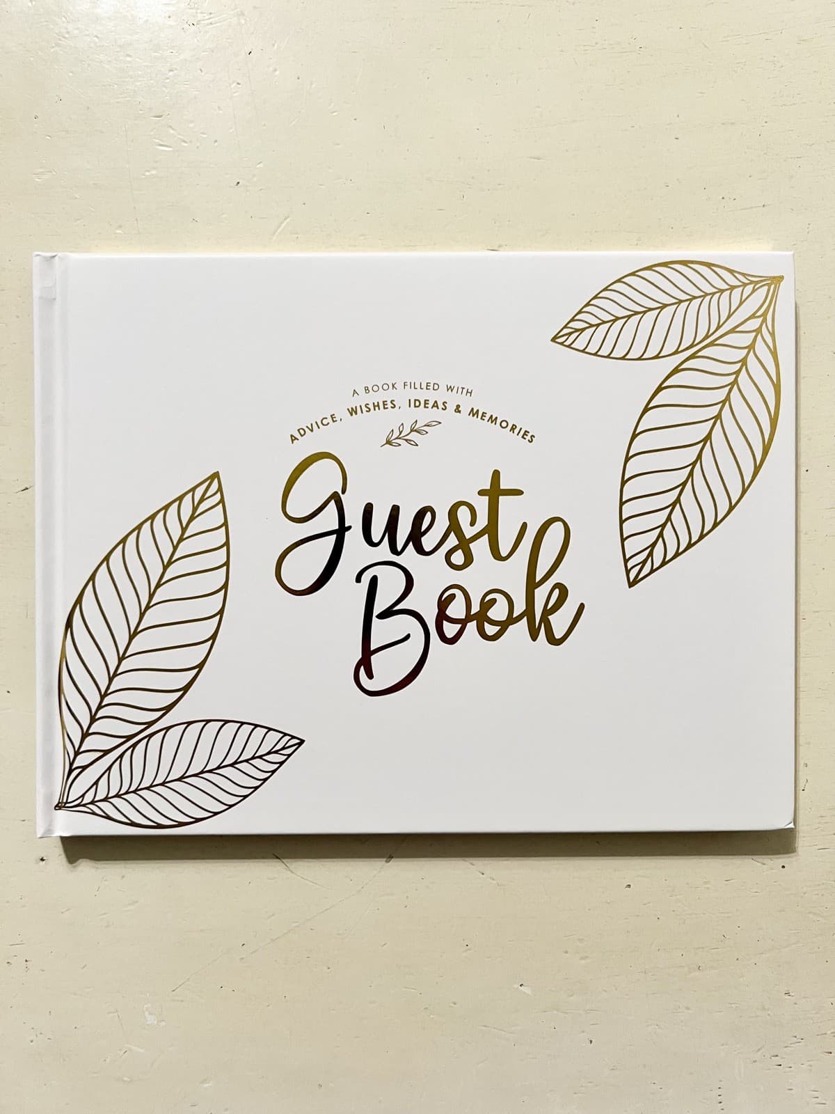 Lacunas Store Gold Leaf Guest Book Brand New!