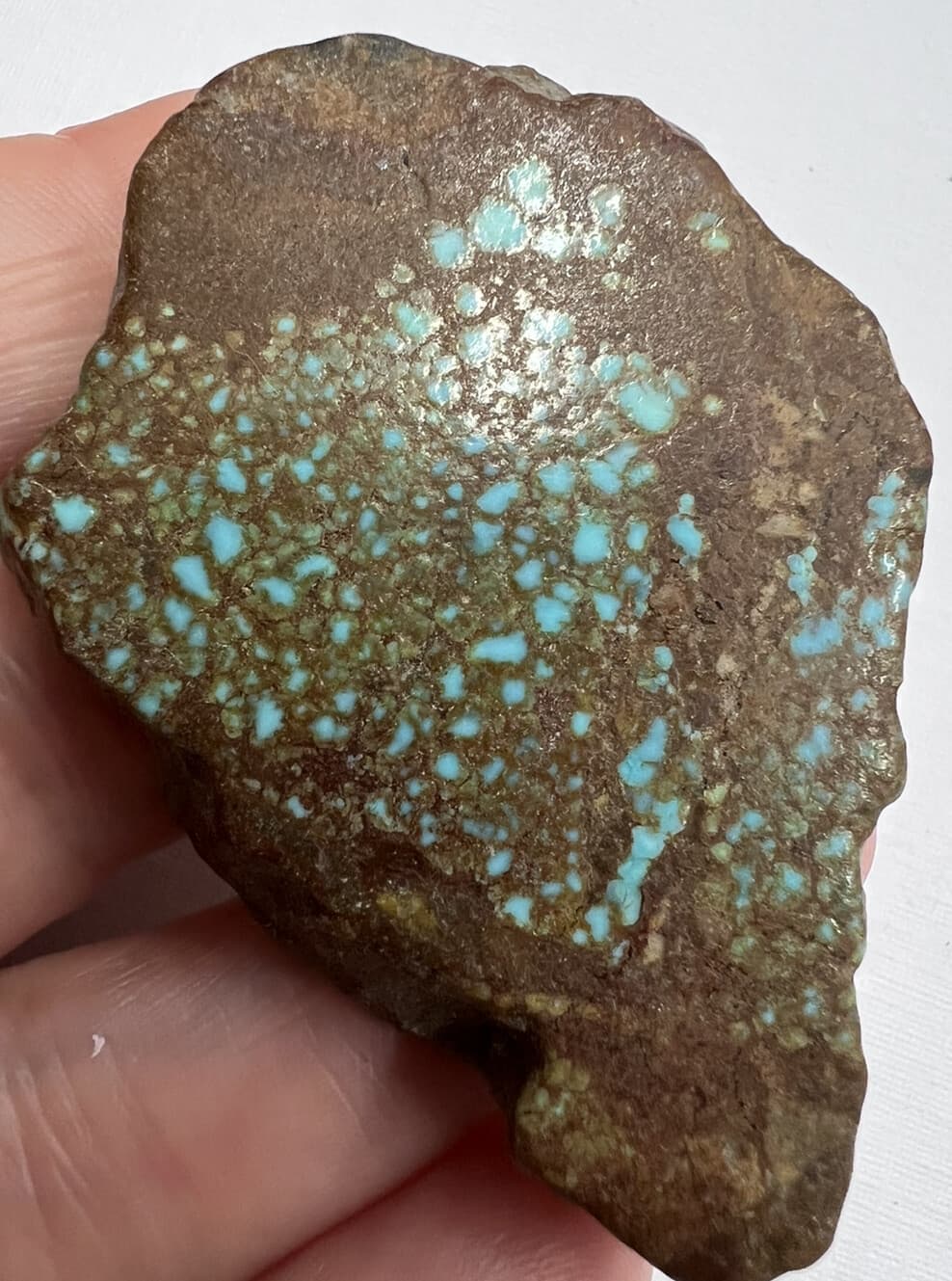 Number 8 Turquoise Old mine material bright blue Great spiderweb 270 Carats