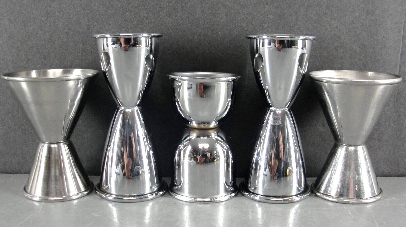 JIGGER LOT 5 🍹 COCKTAIL DRINK SPIRIT MIXER MEASURE CUP DOUBLE SHOT BAR TOOL