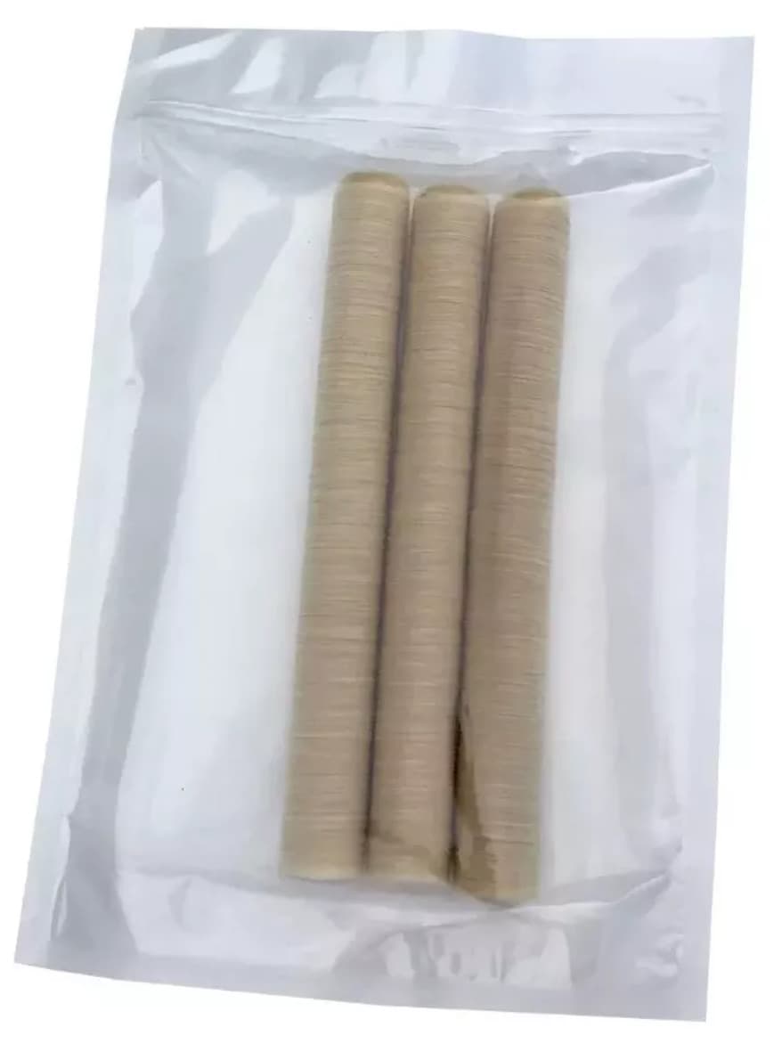 Collagen Casings Dry 34mm / 50ft Lenght for stuffing 62 Lb 270 sausages 3 sticks 3