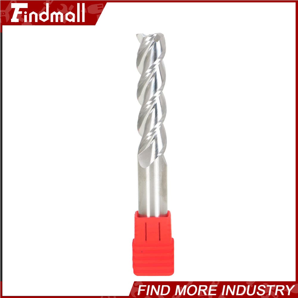 Findmall 5PCS 1/2" Alu-Power 3 Flute Long Length Carbide End Mill for Aluminum 6