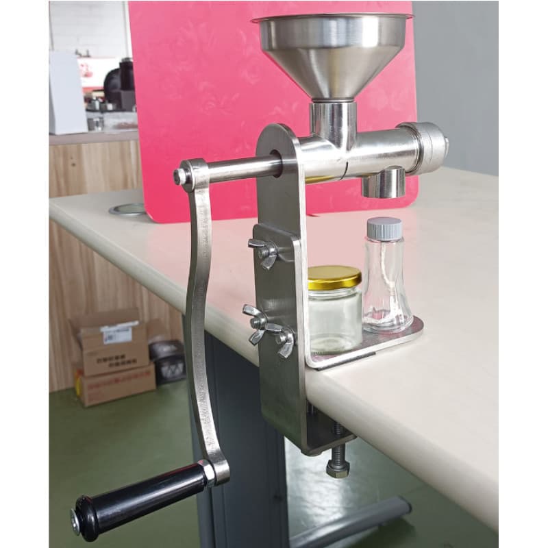 Oil Mill Peanuts Expeller Extractor Stainless Steel New Manual Oil Press Machine 5