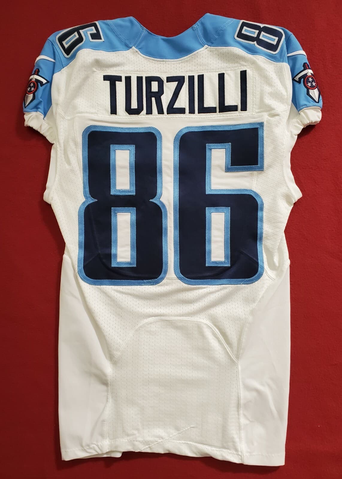 Tennessee Titans #86 Andrew Turzilli NFL Game‑Issued Road Jersey - 86001
