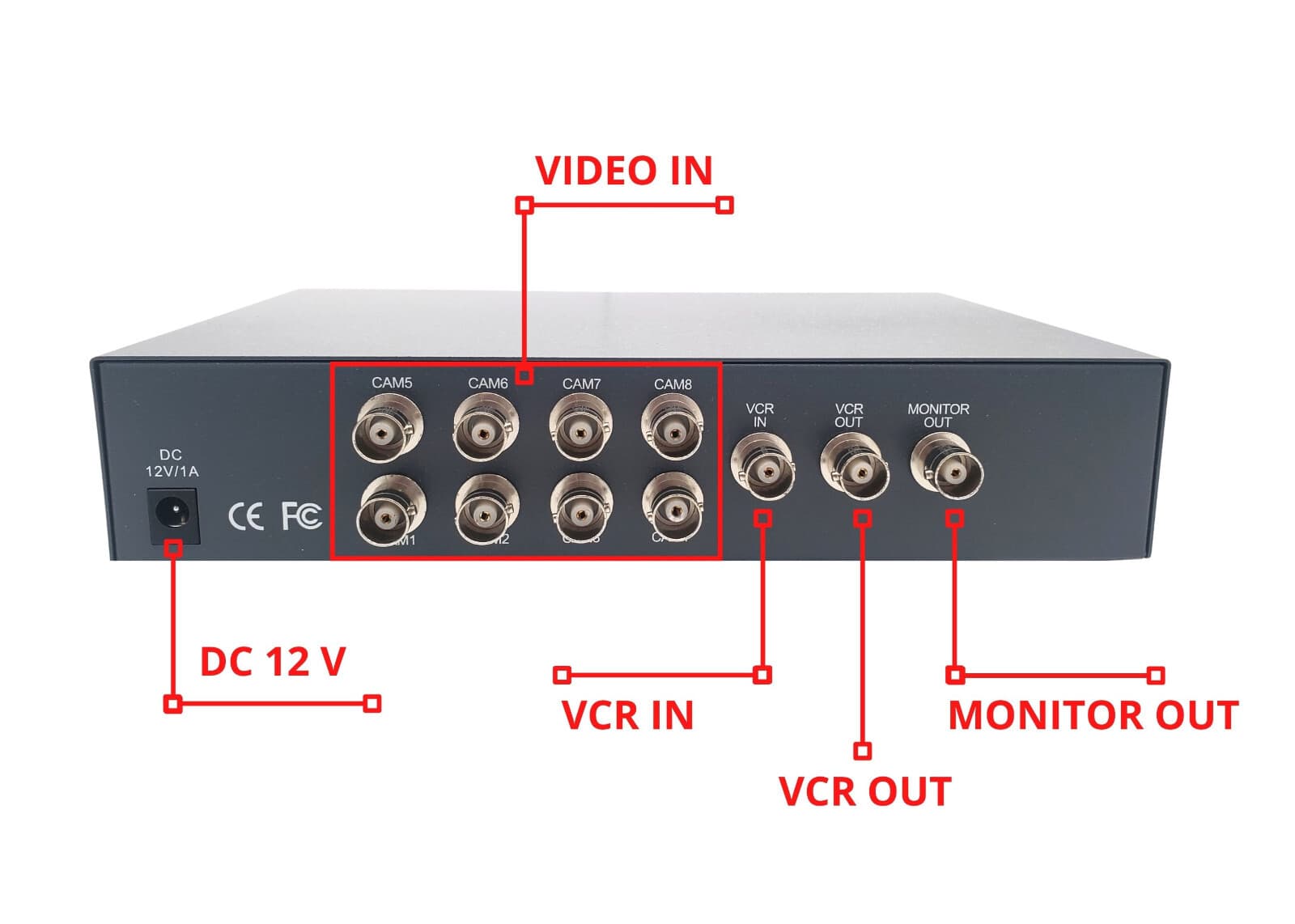 8 Channel Analog Video Multiplexer Quad Processor Screen Splitter 2
