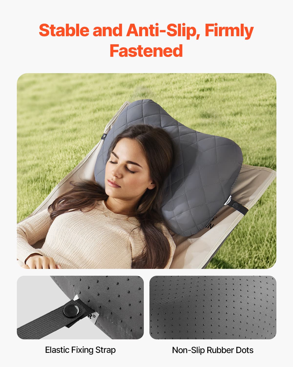 VEVOR Inflatable Camping Pillow Portable Pillow with Machine Washable Cover 4