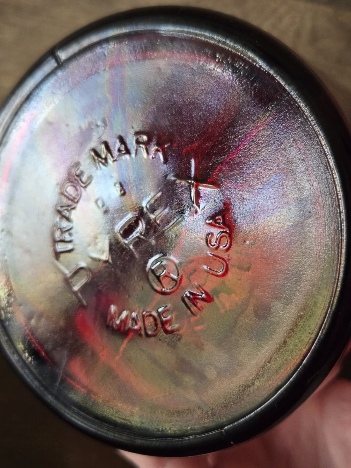 🔴 VTG Pyrex Ruby Red Glass Bottle w/ Stopper Laboratory Apothecary Jar USA 3