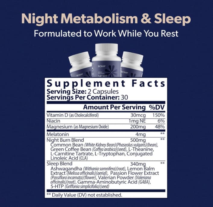 Bioma Night Metabolism & Sleep with a Fat-burning Night Metabolism! 6