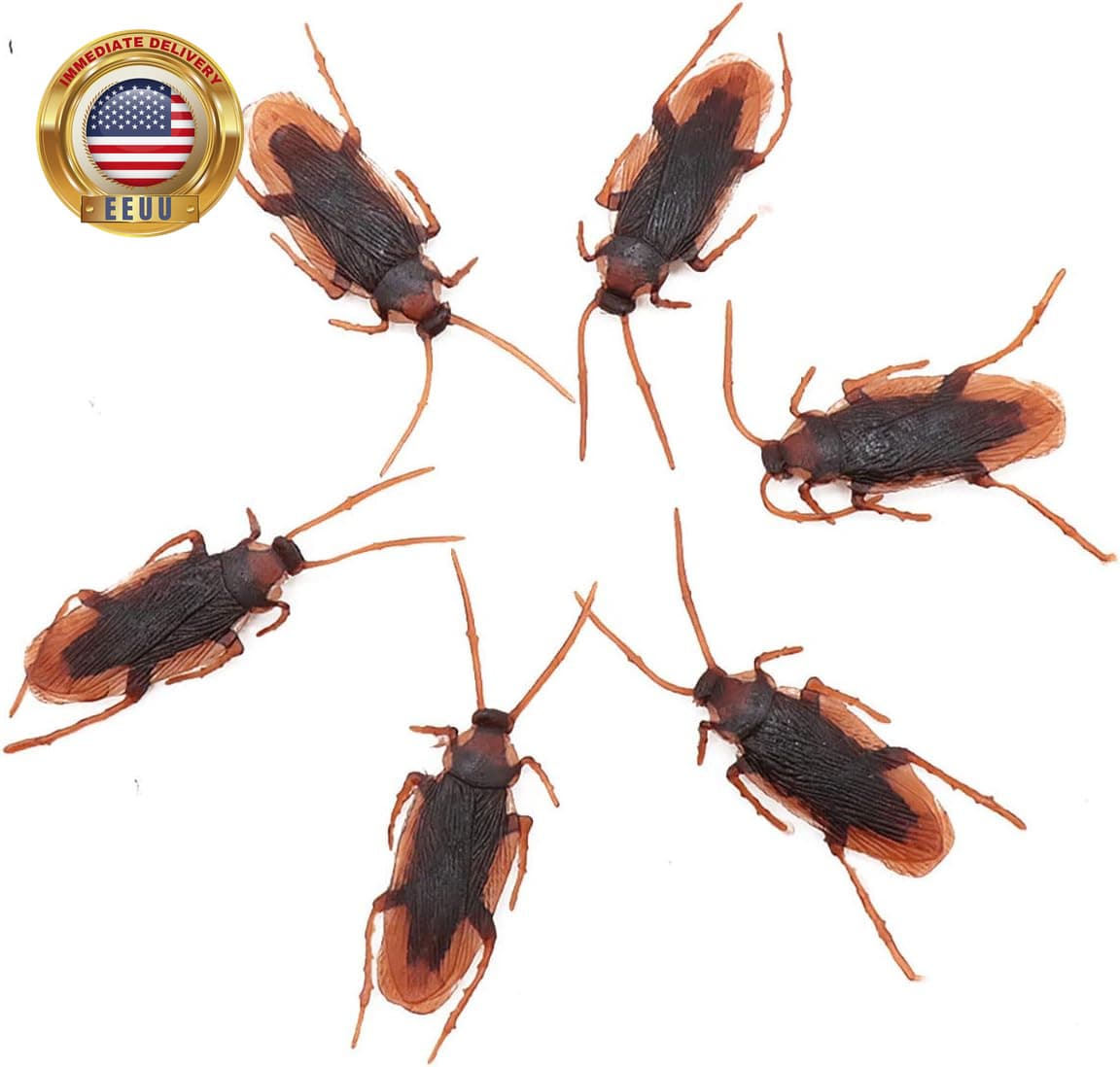 30PCS Prank Fake Cockroach Roach Insects Mock Joke Toys Prank Scary Trick Bugs f 6