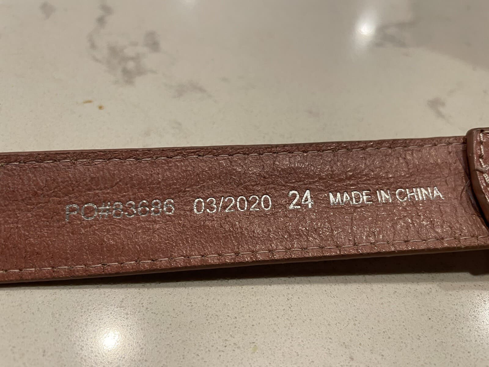 Nocona Pink Tooled Leather Belt Equestrian Girl's Western - Size 24 NWOT 5