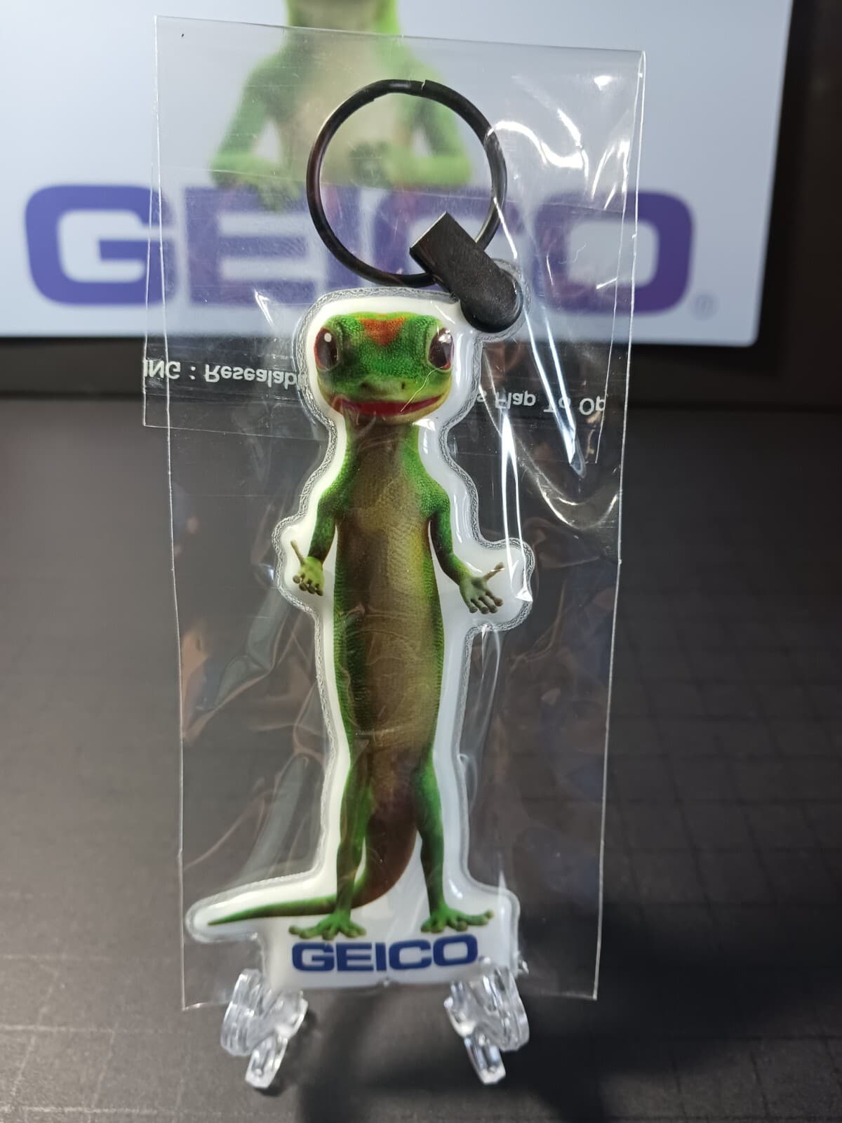 Geico Gecko KEY CHAIN/FLASHLIGHT NEW RARE PROMTIONAL ITEM. 3