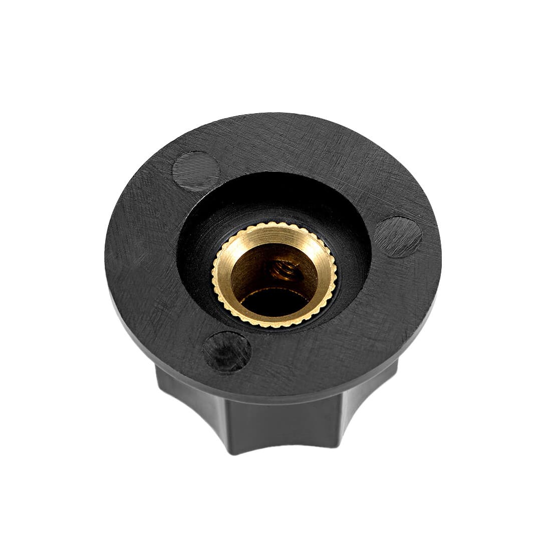 5Pcs 6mm Insert Shaft 24x15mm Plastic Potentiometer Rotary Knob Pot Black 4