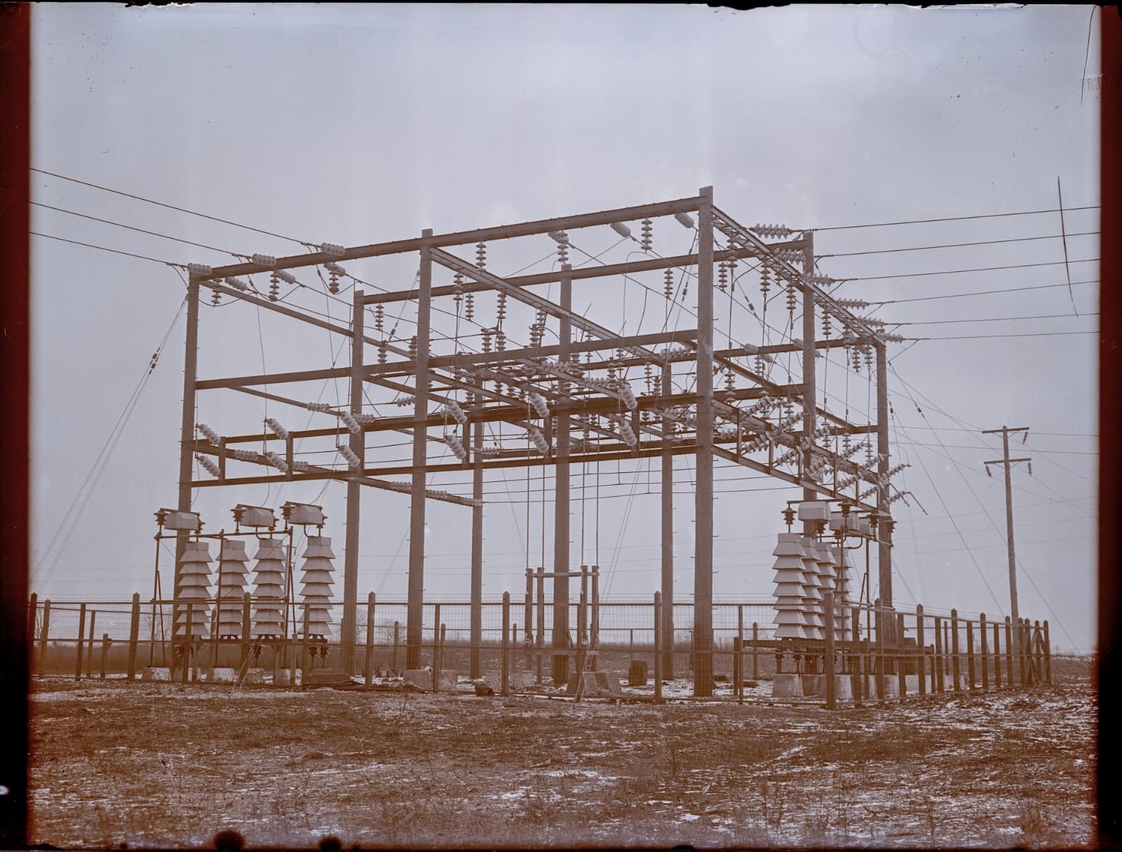 Large Format 5x7 Glass Negatives Rural Electricity Infrastructure 1920's Ohio