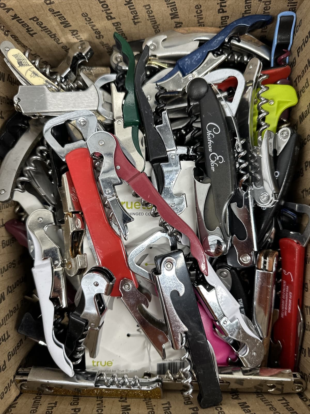 Lot of 100+ Mixed Corkscrews Wine Bottle Openers TSA Confiscated Assorted Brands