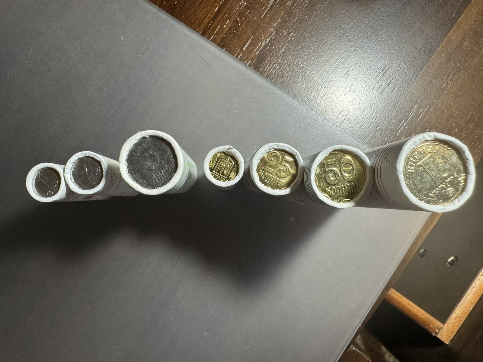 UKRAINE - Complete SET of 7 Coins (kopiyok, hryvnia) 2012 - 2019 from ROLL - UNC 3