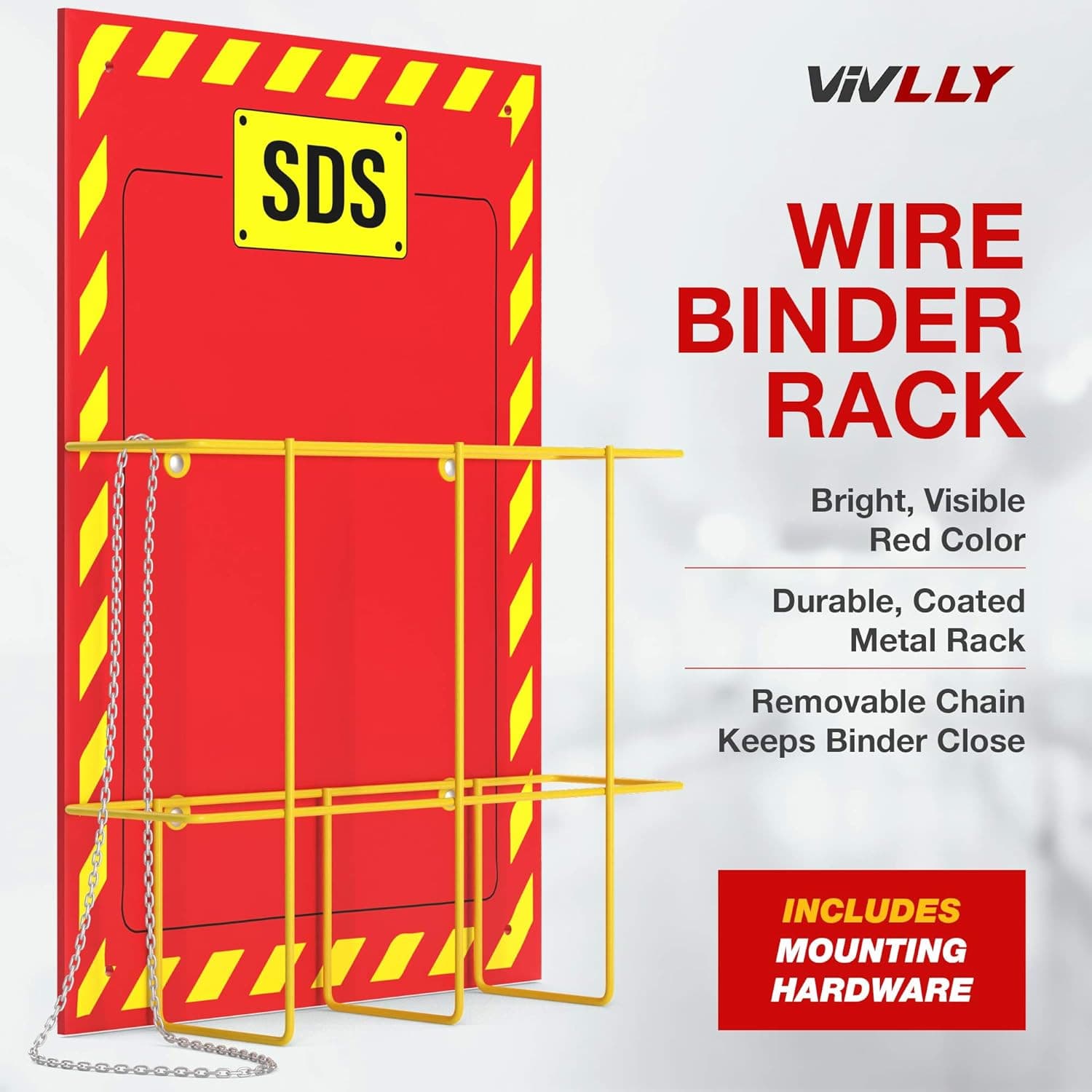 MSDS Wall Station - 3 Inch 3 Ring Material Safety Data Sheet Binder  4