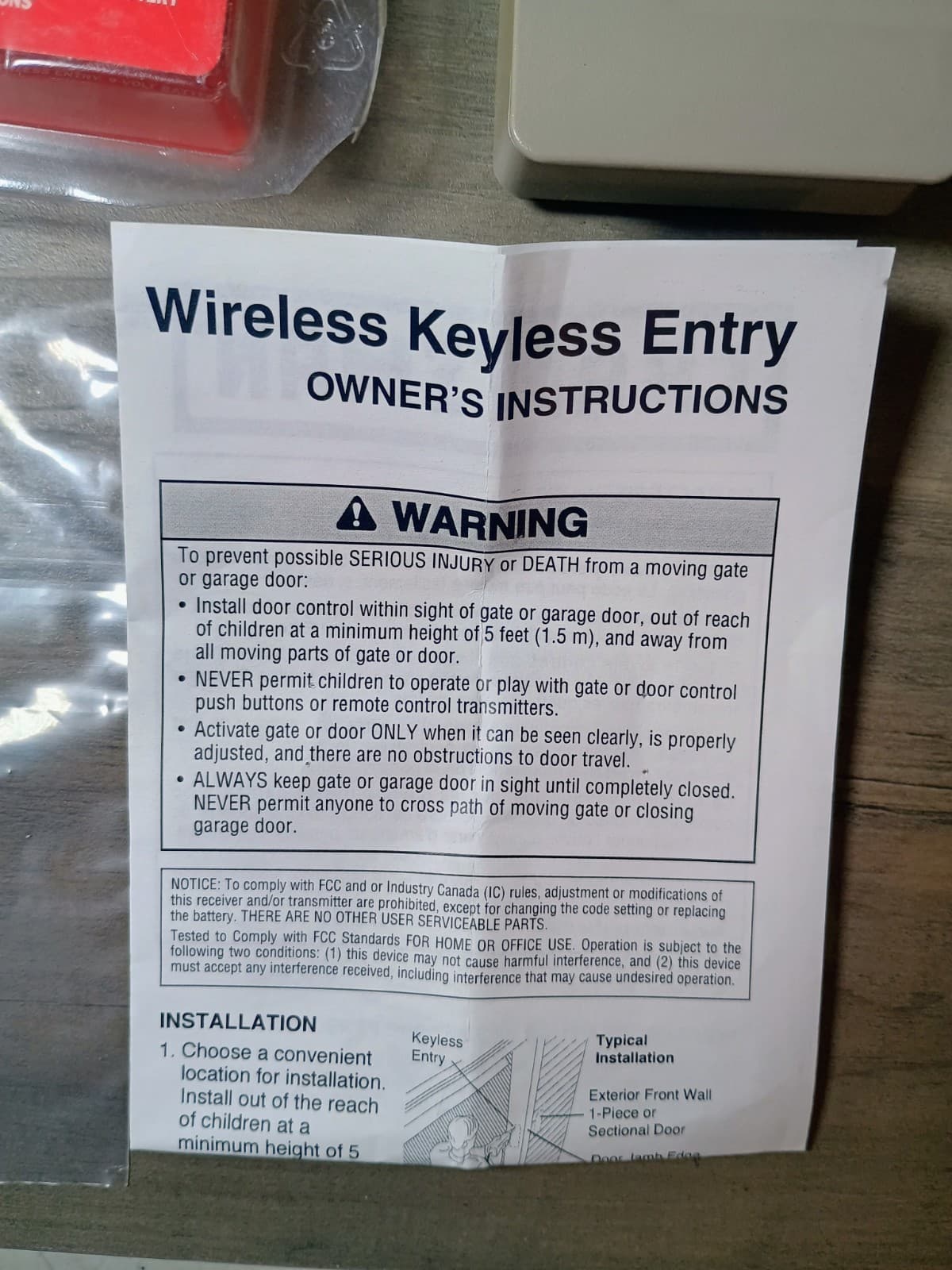 Craftsman Wireless Keyless Entry Keypad Garage Door Opener Gray #953876-FRE SHIP 3