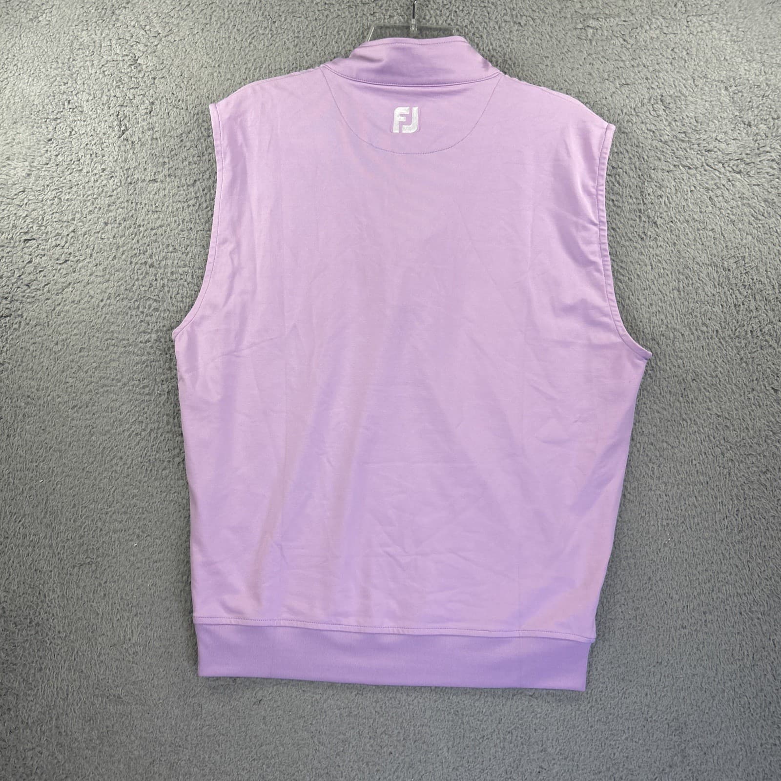 Footjoy Golf Vest Mens Small Lavender Performance 1/2 Zip Gather Wicking NEW 3