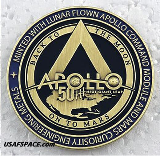 APOLLO 13 -50th ANNIVERSARY-LIMITED EDITION-OFFICIAL NASA FLOWN METAL MEDALLION  2