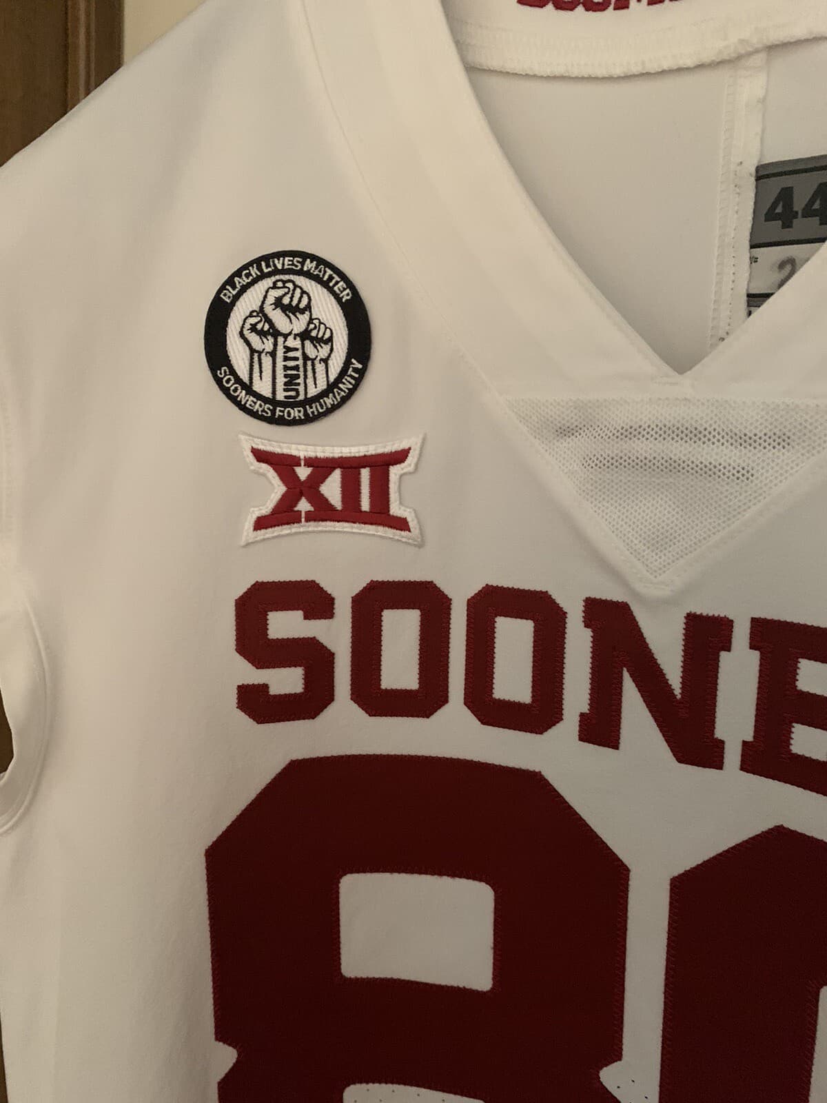 Oklahoma Sooners Authentic Team Game Issued Used Jordan Jumpman Jersey sz 44 2