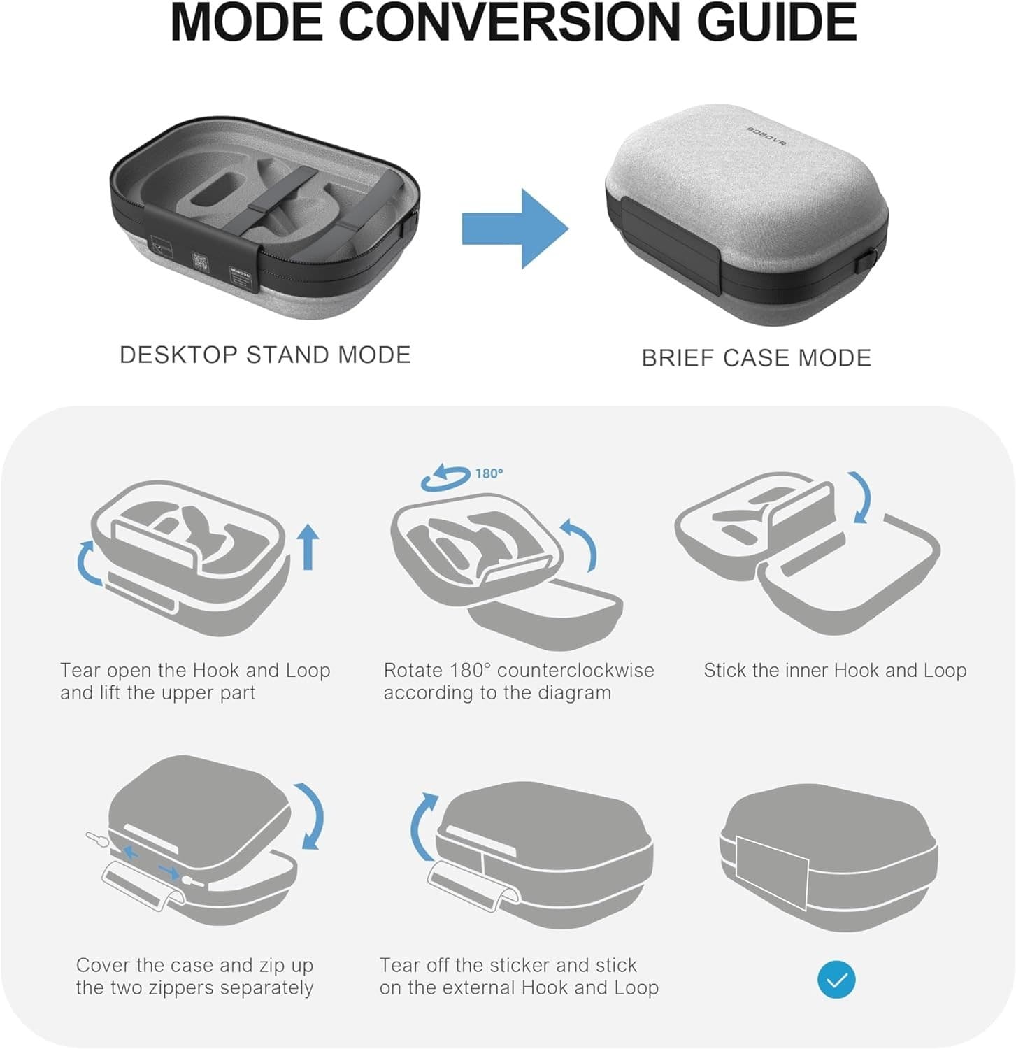 C3 Carrying Case, Meta Quest 3/3S, Hardshell, Gray 6
