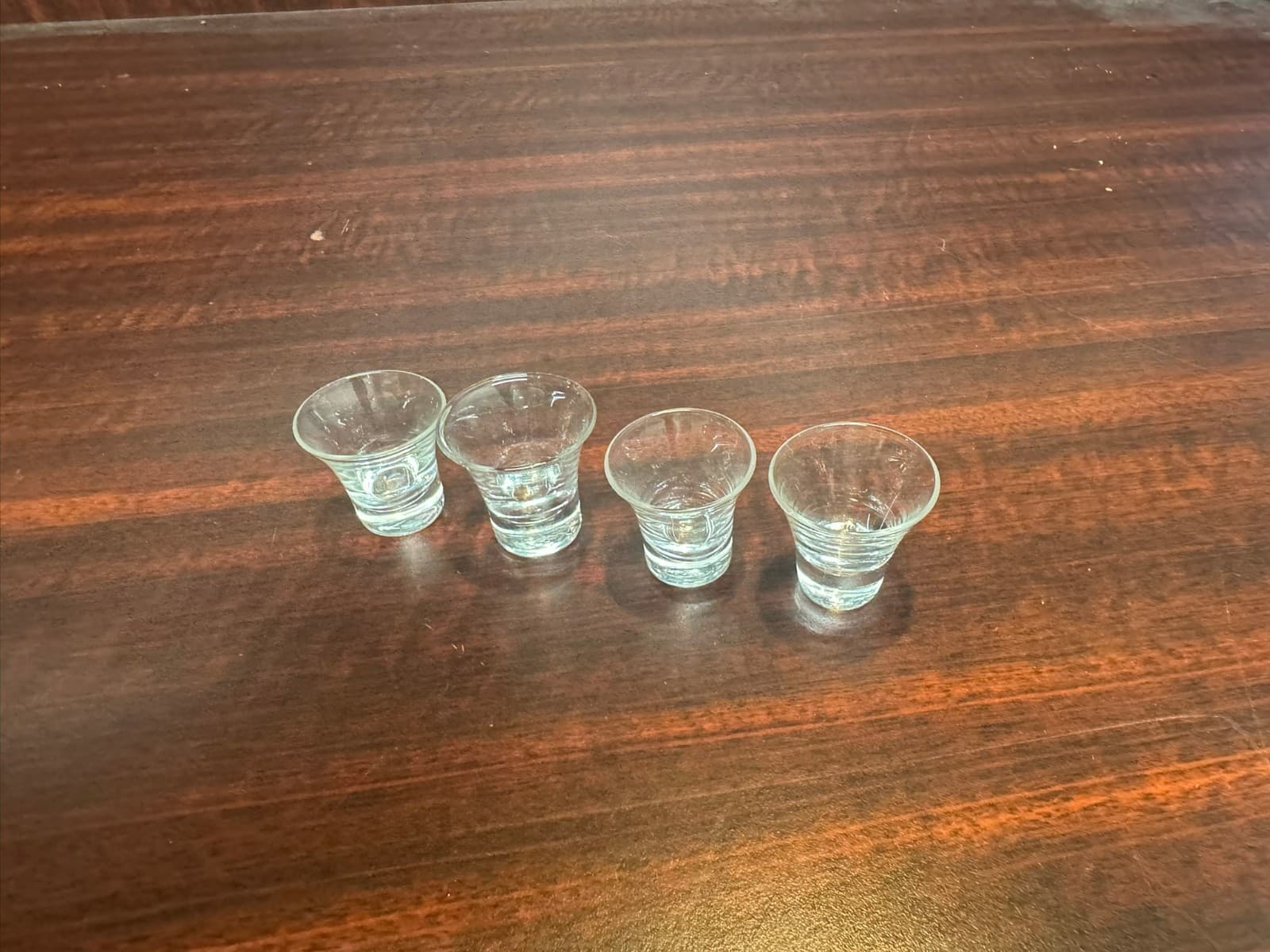 VINTAGE TALL GRANDE RARE COMMUNION SACREMENT WINE GLASS CUP FLARED TOP LOT OF 4 3