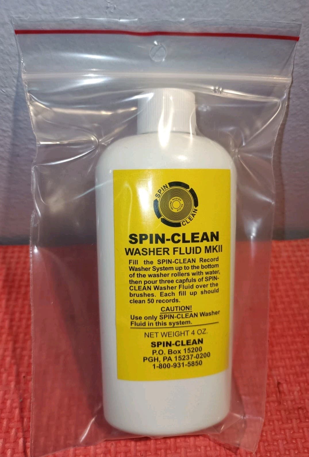 Spin Clean Wash Fluid – 4oz Bottle – Official Formula Superior Record Cleaning 4
