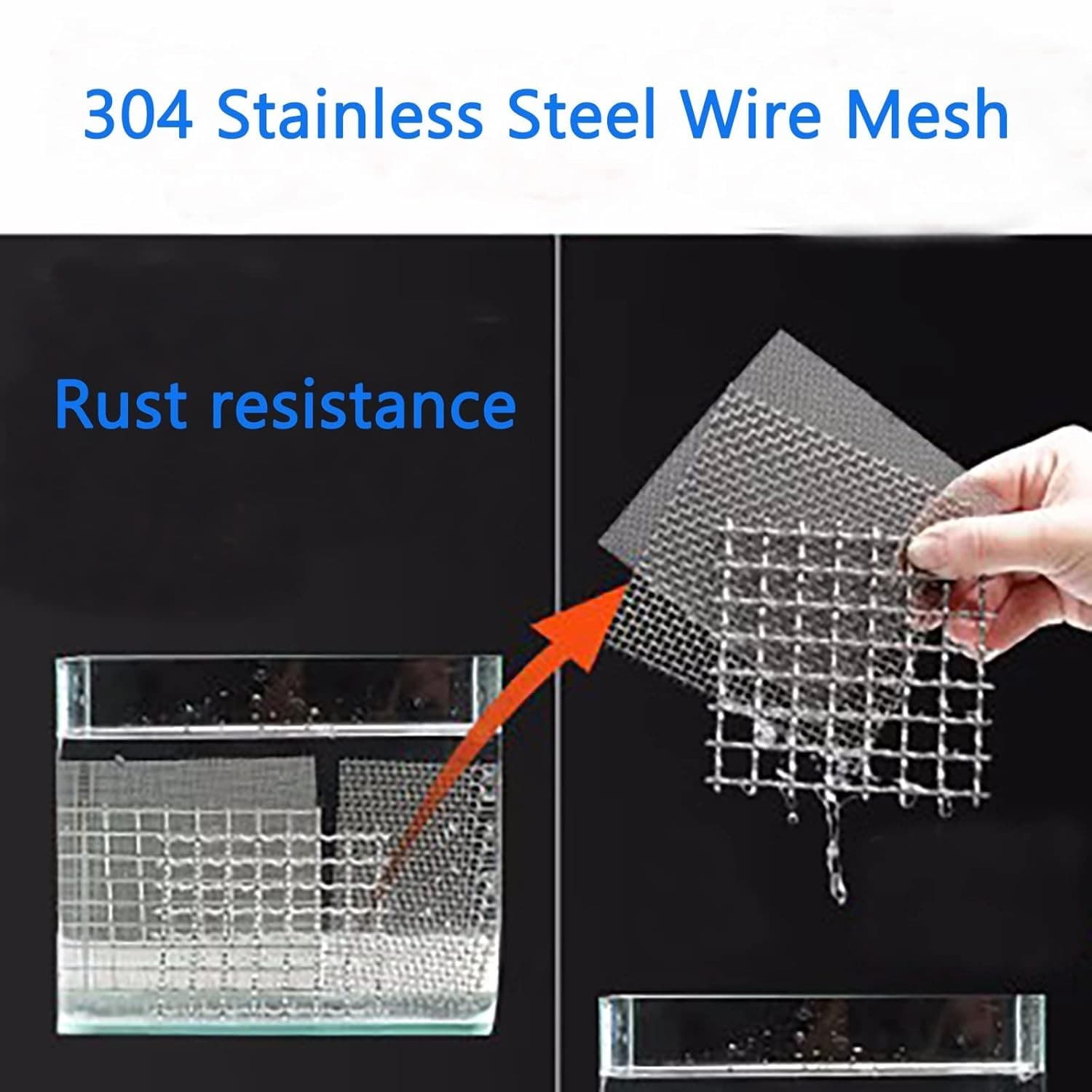 4 Pcs Stainless Steel Woven Wire Mesh 5 Mesh 11"X14",Hard and Heat Resisting Scr 2