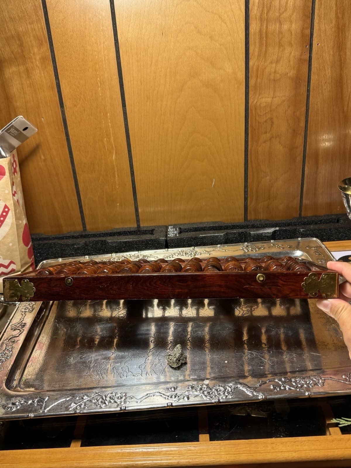 Vintage Chinese Lotus Flower Brand Abacus 91 Beads 6