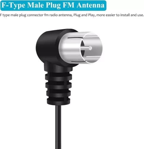 FM Radio Antenna With 4 Adapters Indoor , 75 Ohm for Home Stereo Receivers 4