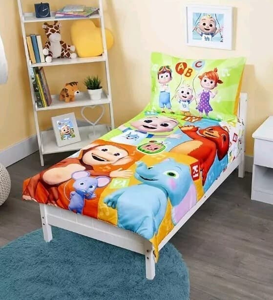 Cocomelon 4-Piece Toddler Bedding Set Sheets Bedspread Pillowcase New 6