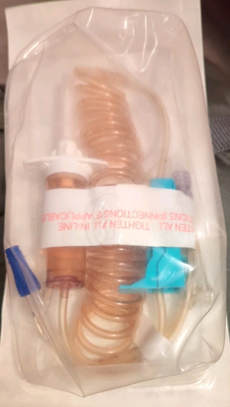 LOT OF 20 ICU MEDICAL B90240-50, 96" ~ 11.2mL, 10 Drop Admin Set w/coiled Tubing