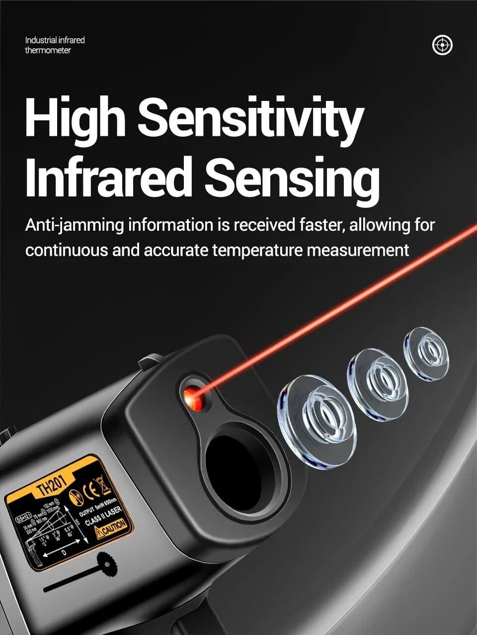 LCD Digital Non-contact Laser IR Infrared Thermometer Temp Meter Temperature Gun 6