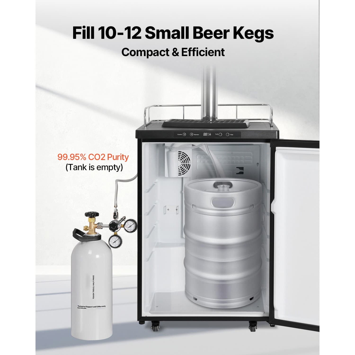 CO2 Tank 10 lbs New Aluminum Alloy Gas Cylinder with CGA320 Valve DOT Approved 3