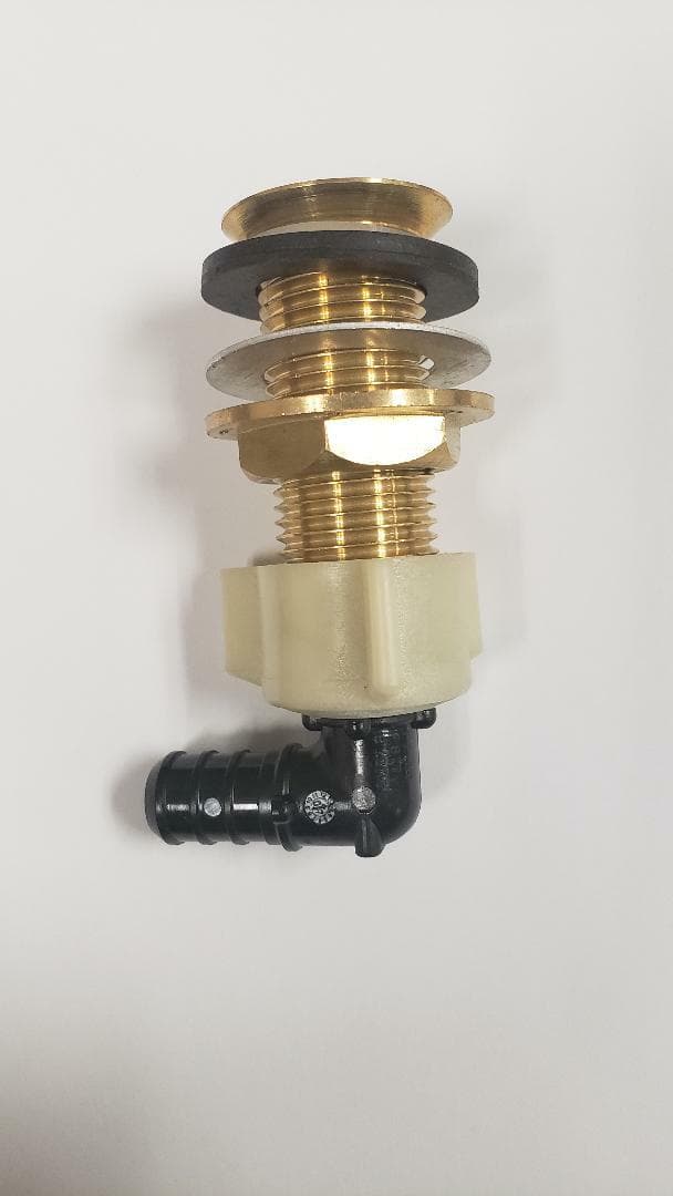 SS Draft Beer Wall Mt Drip Tray 60" L - w/ rinser- drain # DTWM60SS-8-R 3