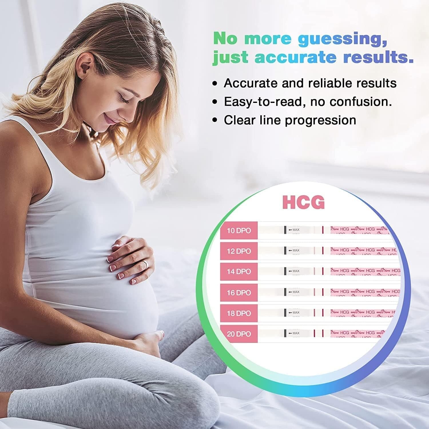 Easy@Home 100 Ovulation Test and 20 Pregnancy Test Strips, Powered by Premom APP 3