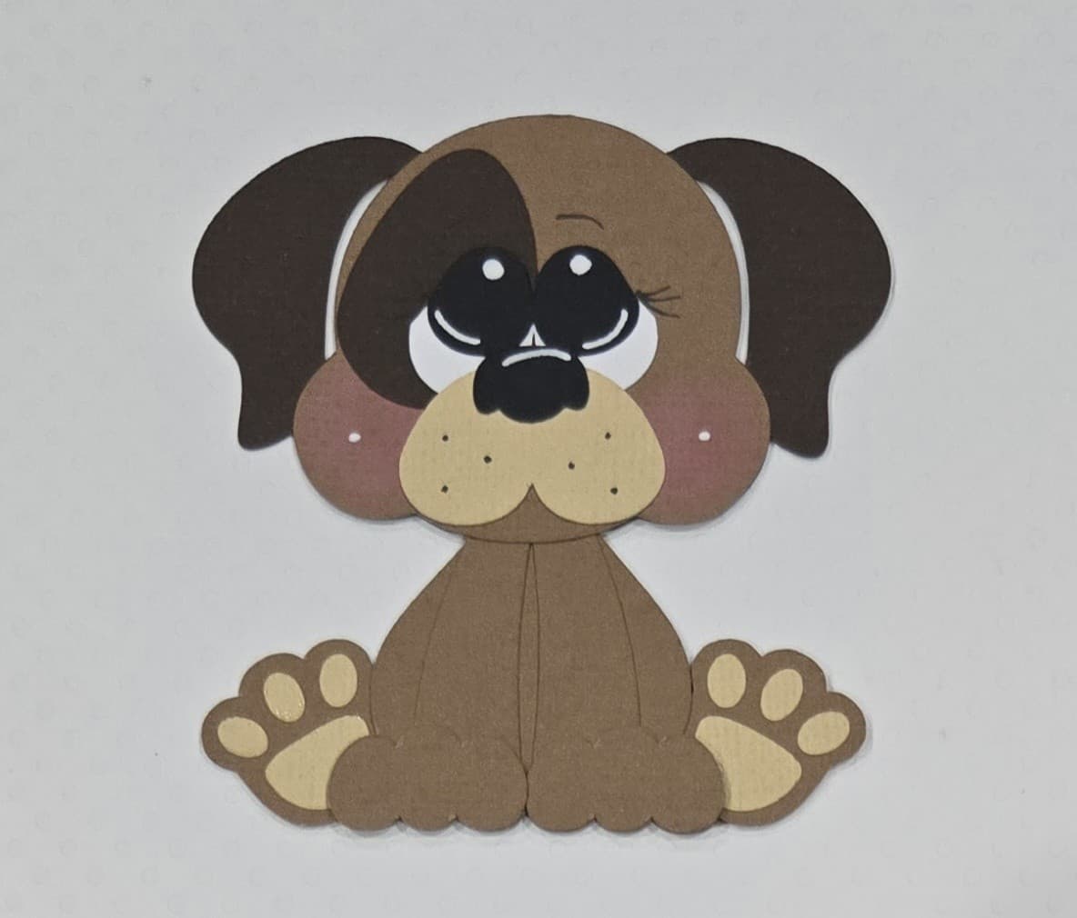 Baby Dog. Scrapbook, Card making Paper Piecing