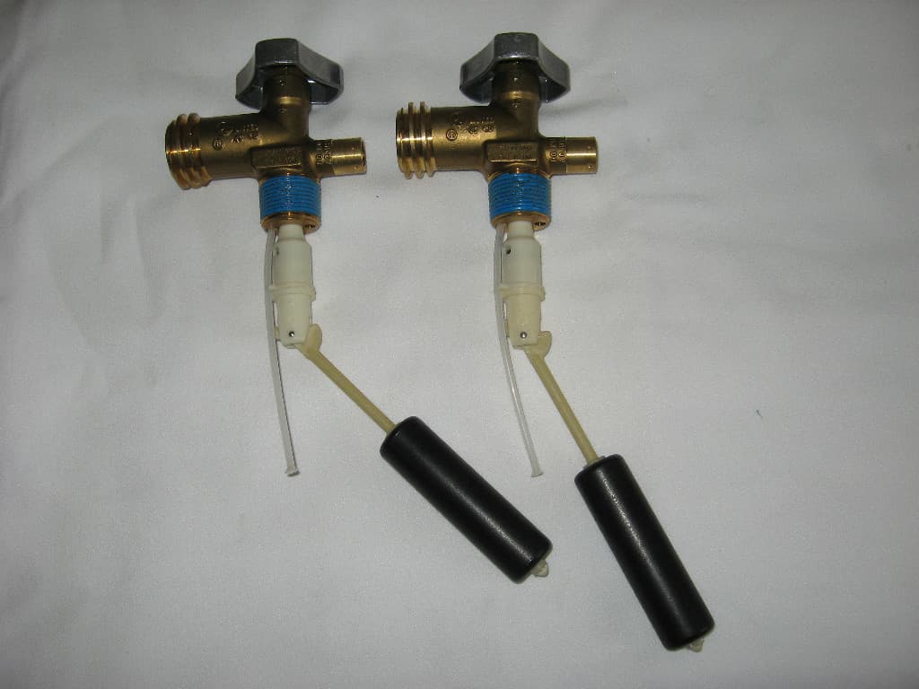 Two 30# OPD Propane Cylinder Valves  dip tube length 4.7 NEW
