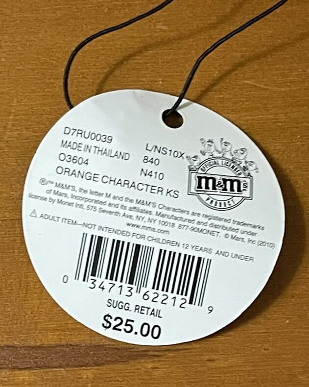 ORANGE M&M MONET JEWELRY TRINKET BOX PRETZEL CHARM ENAMELED NWT $25 5