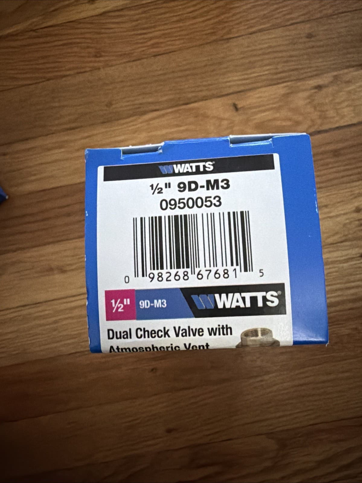 Watts 1/2" 9D-M3 0950053 dual check valve with atmospheric vent made in USA qty 4