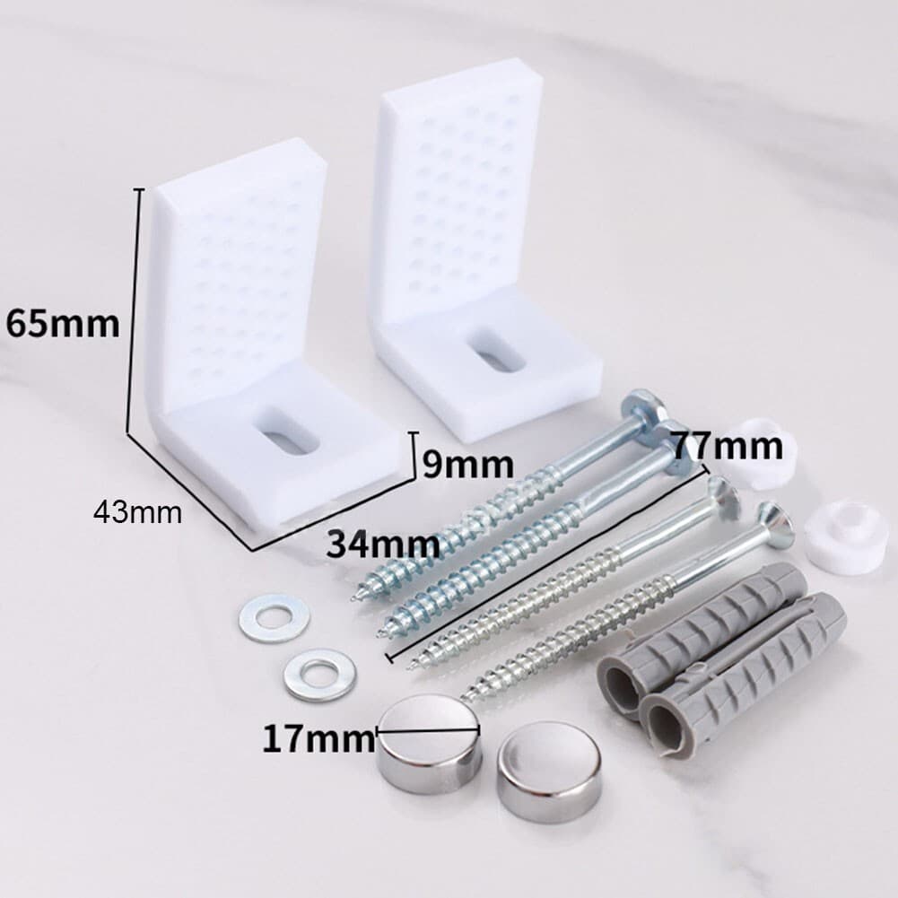 L-shaped Toilet Foot Mounting Screws Toilet Pan Bidet Side Fixing Fitting Kit