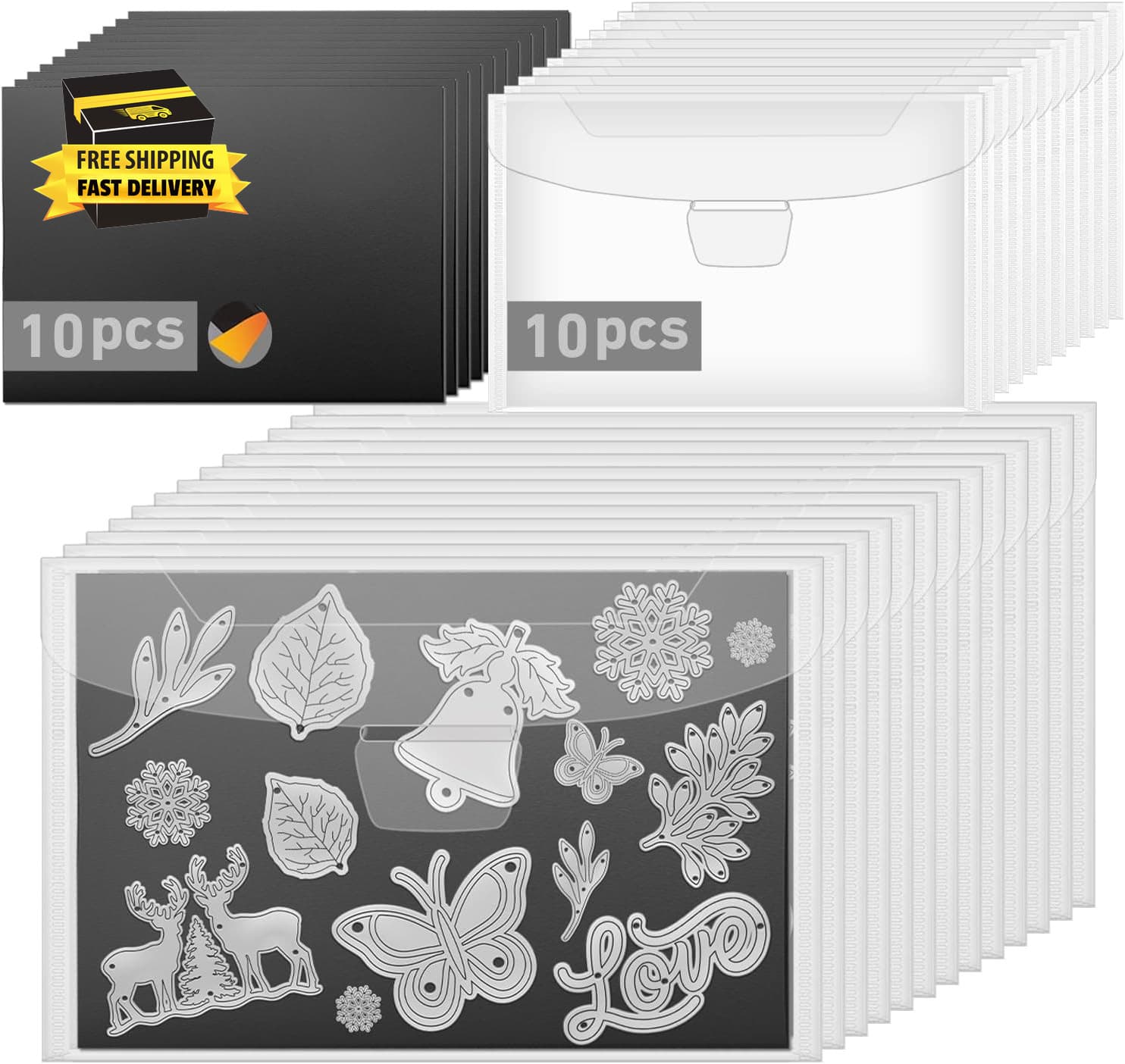 20Pcs Magnetic Sheets for Dies Storage, with Rubber Magnet Sheet, Die Cut Storag