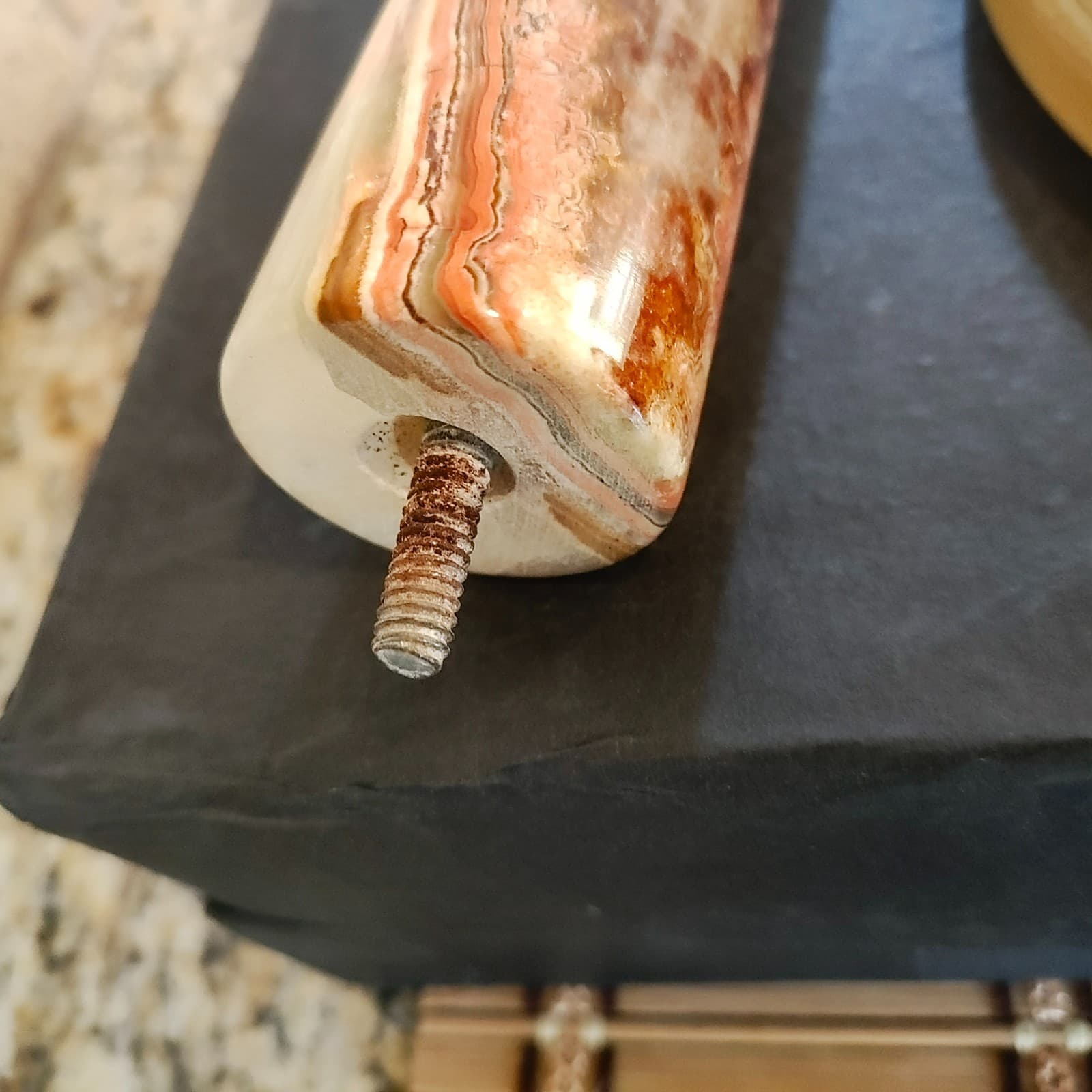 Kalifano Green Onyx Kitchen Towel Holder - Made in Pakistan 4