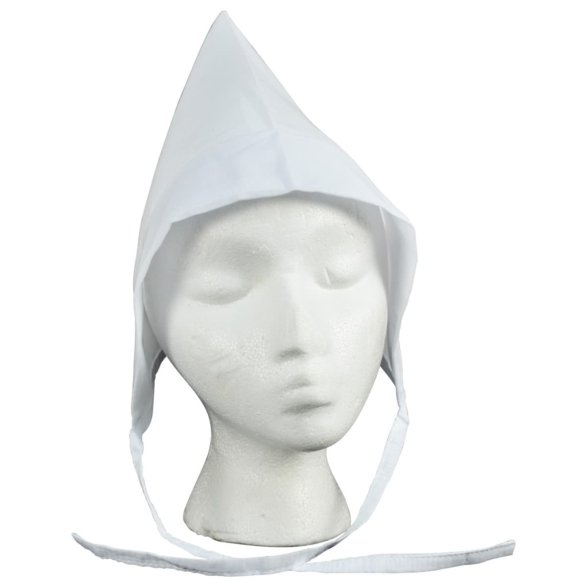 Amish Coif White Linen Bonnet Head Piece Costume Pilgrim Hood Theatre Prop Hat 2