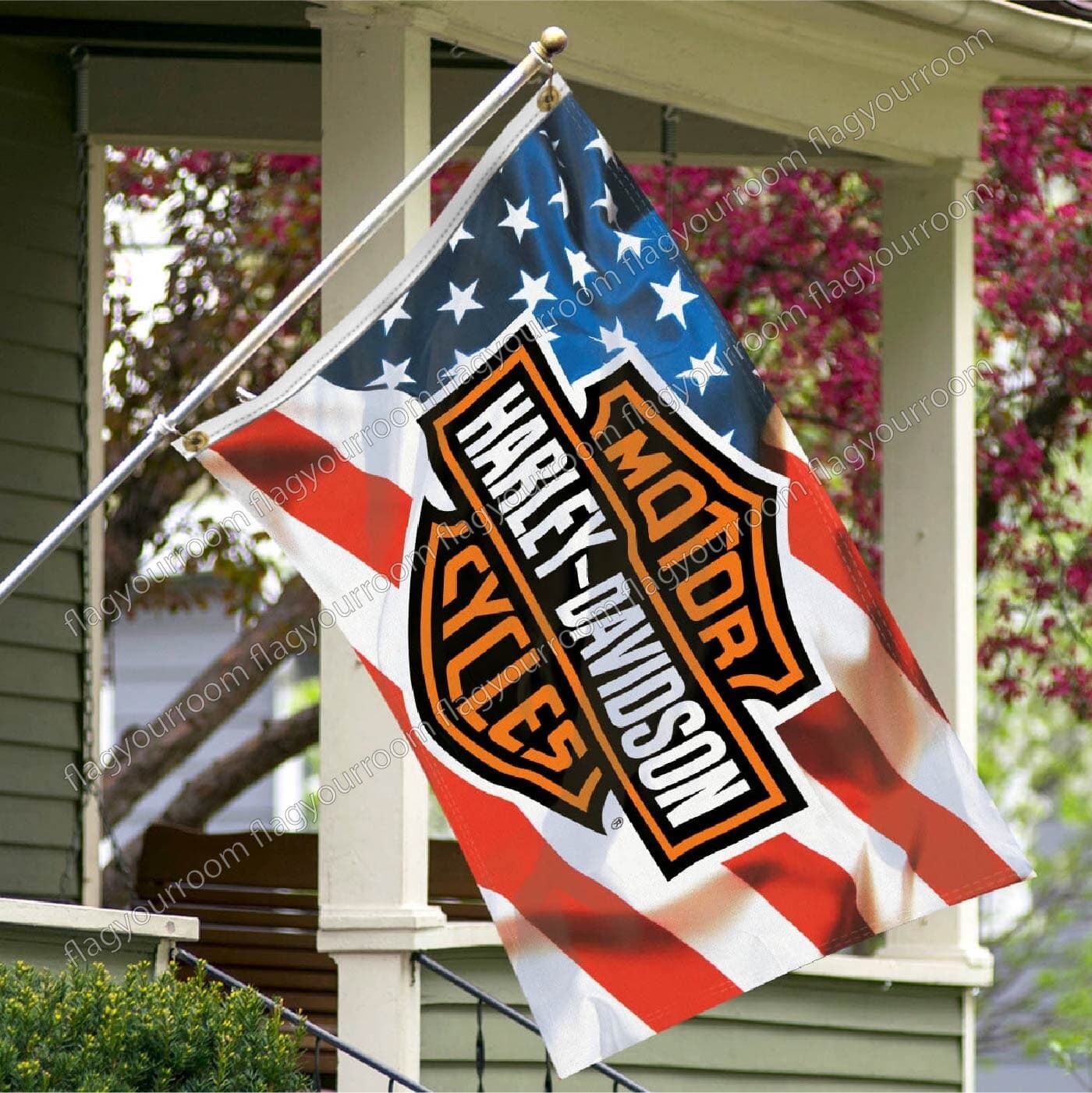 Harley Davidson Banner 3x5 Ft Flag USA Flag Large Garage FREE Shipping USA 3